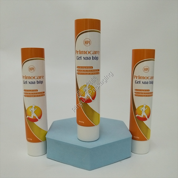 D30 50g Massage Gel for Muscle Relief PE Cosmetic Tube with White Screw Cap