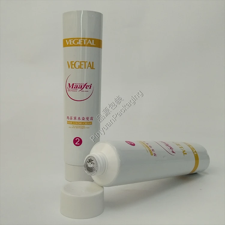 D45 200ml Hair Colors Cream ABL Cosmetic Tube with White Screw Cap