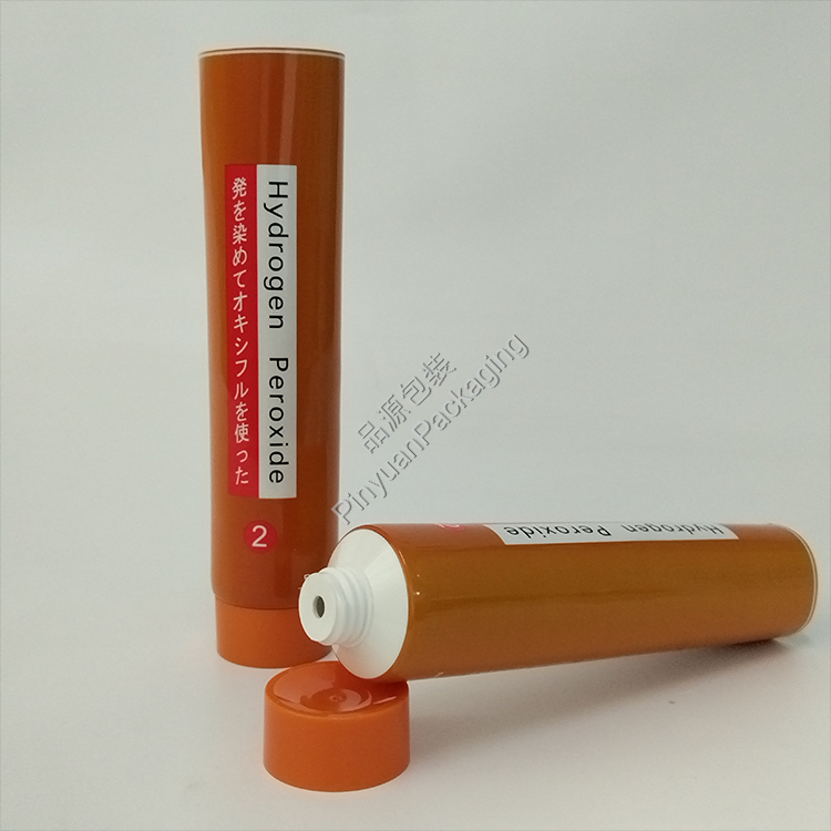 D45 200ml Hair Colors Cream ABL Cosmetic Tube with Orange Screw Cap