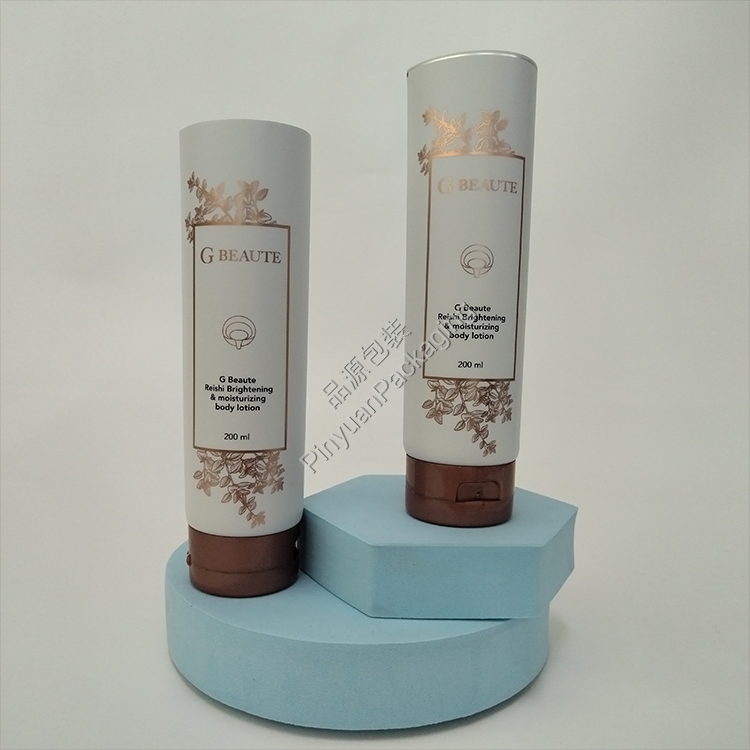 D50 200ml Body Lotion Cream ABL Cosmetic Tube with Brown Flip-top Cap