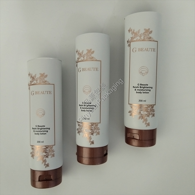 D50 200ml Body Lotion Cream ABL Cosmetic Tube with Brown Flip-top Cap