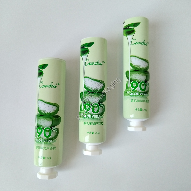 D25 20g ​Skincare Aloe Vera Gel ABL Cosmetic Tube with Octagonal Screw Cap