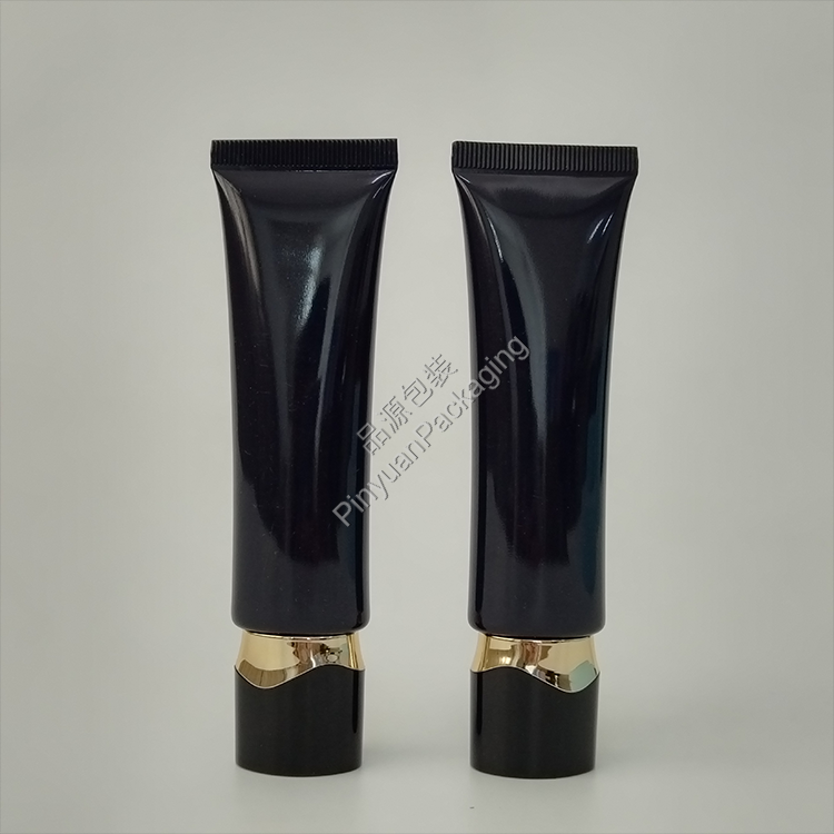 D25 30ml Skincare Lotion Dark Blue PE Cosmetic Tube with Oval Screw Cap