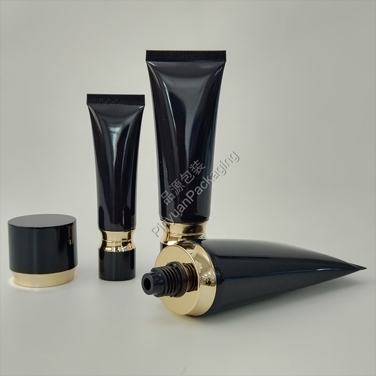 D22/D30/D40 Skincare Lotion Dark Blue PE Cosmetic Tube with Round Screw Cap