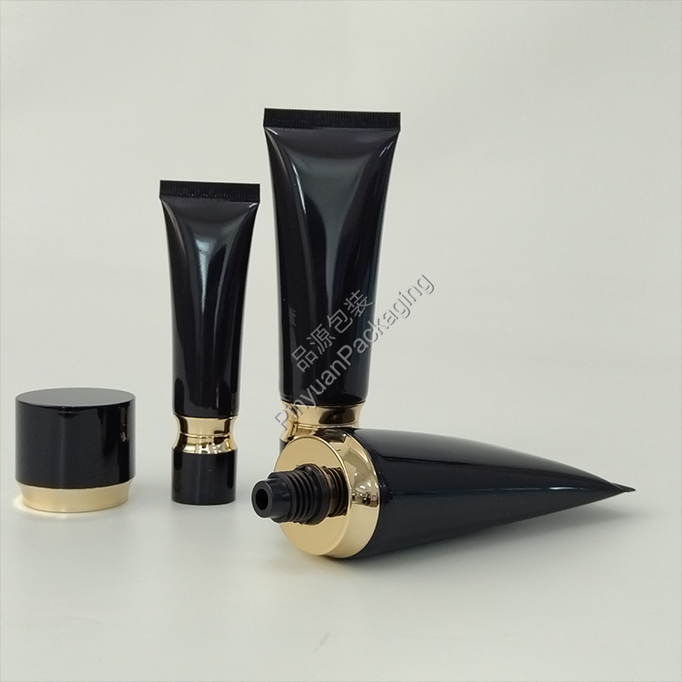 D22/D30/D40 Skincare Lotion Dark Blue PE Cosmetic Tube with Round Screw Cap