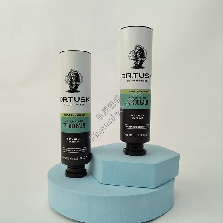 D40 100ml Skincare Tattoo Balm ABL Cosmetic Tube for Men with Black Octagonal Screw Cap