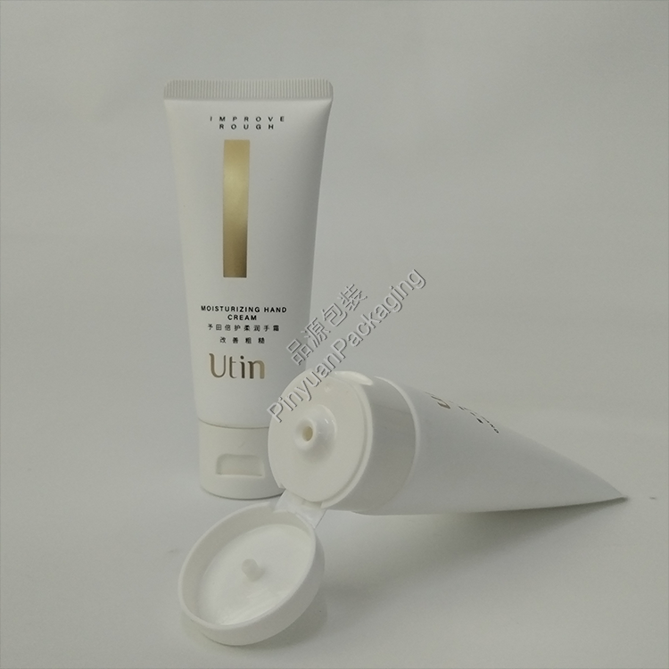 D35 60g Moisturizing Hand Cream PE (Soft Touch Effect) Cosmetic Tube with White Flip-top Cap