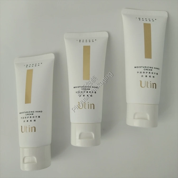 D35 60g Moisturizing Hand Cream PE (Soft Touch Effect) Cosmetic Tube with White Flip-top Cap