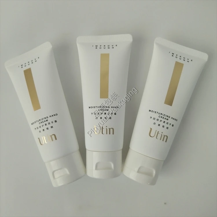 D35 60g Moisturizing Hand Cream PE (Soft Touch Effect) Cosmetic Tube with White Flip-top Cap