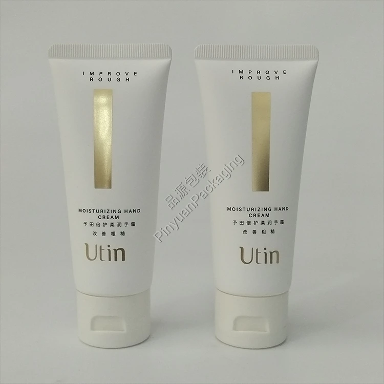 D35 60g Moisturizing Hand Cream PE (Soft Touch Effect) Cosmetic Tube with White Flip-top Cap
