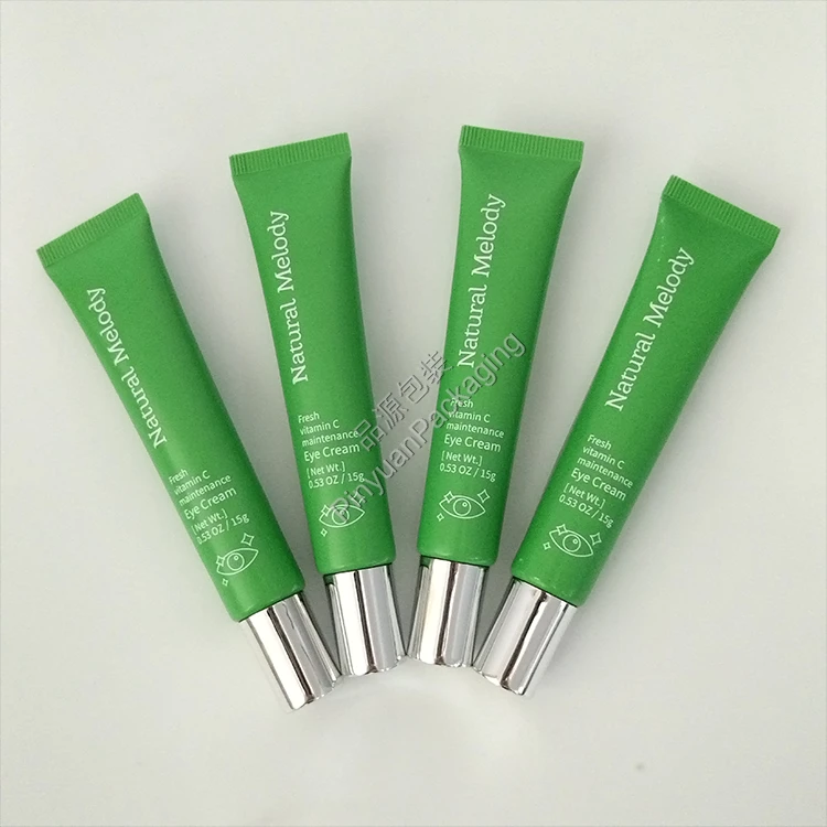 D19 15g Eye Cream ABL Cosmetic Tube with Silver-plated Cylindrical Cap