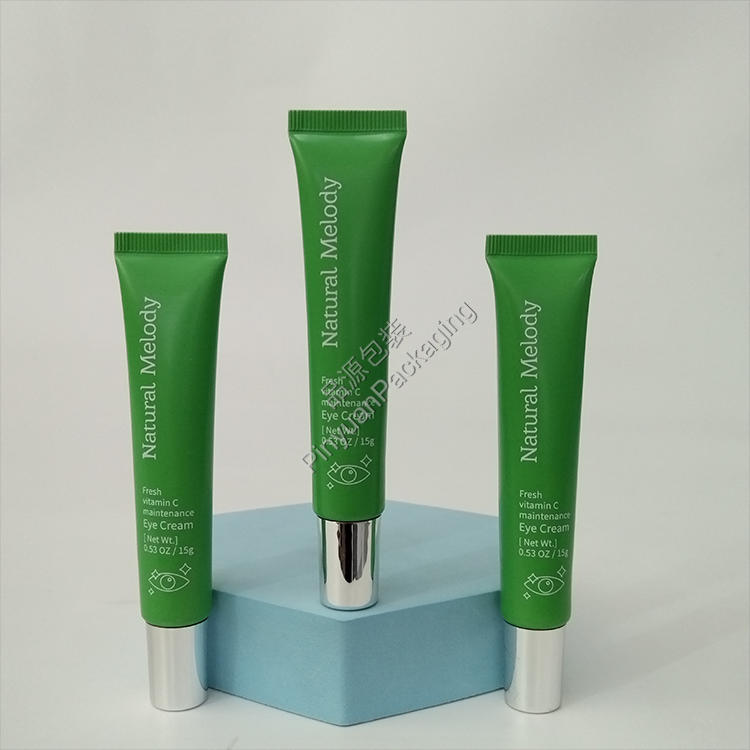 D19 15g Eye Cream ABL Cosmetic Tube with Silver-plated Cylindrical Cap