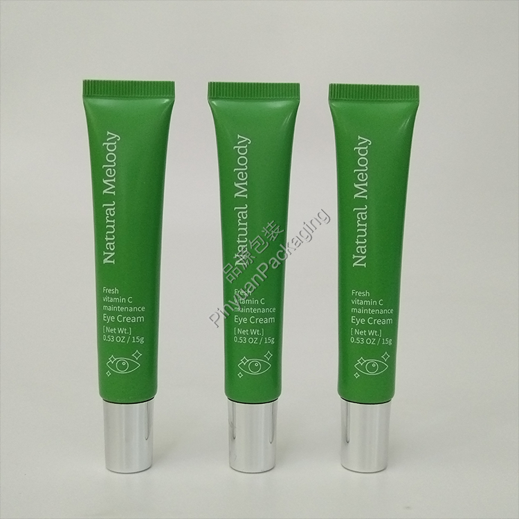 D19 15g Eye Cream ABL Cosmetic Tube with Silver-plated Cylindrical Cap