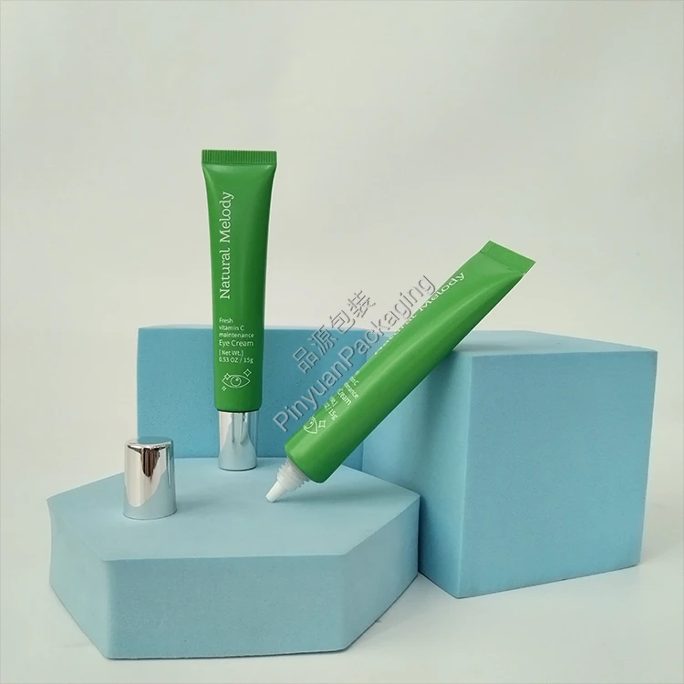 D19 15g Eye Cream ABL Cosmetic Tube with Silver-plated Cylindrical Cap