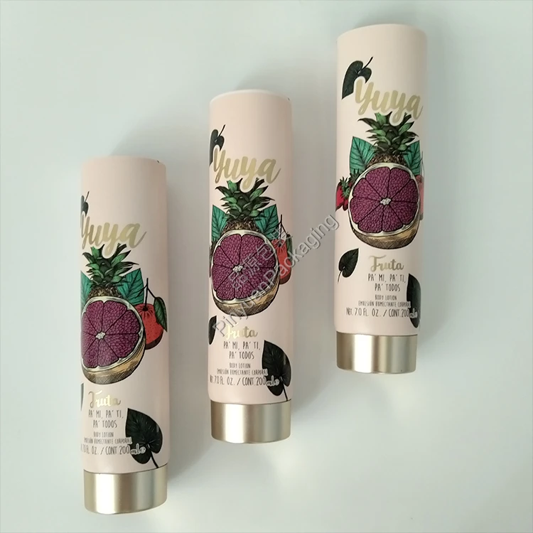 D50 200ml Body Lotion ABL Cosmetic Tube with Gold-plated Screw Cap