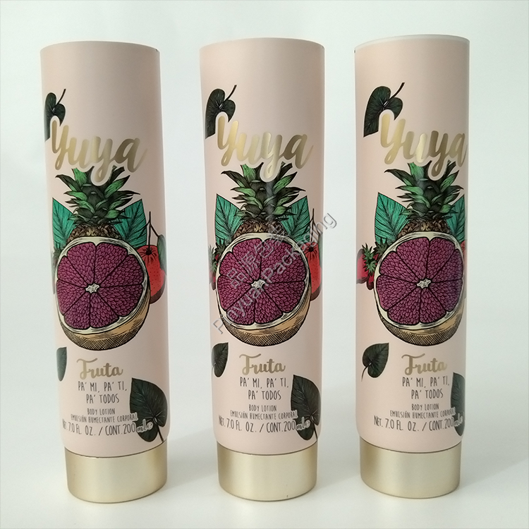 D50 200ml Body Lotion ABL Cosmetic Tube with Gold-plated Screw Cap