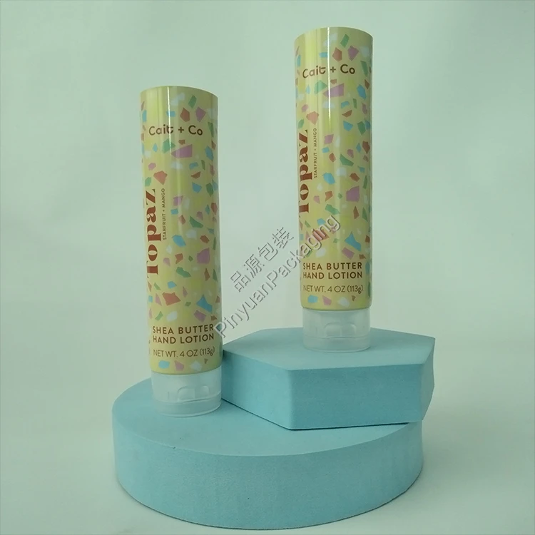 D40 113g Hand Lotion ABL Cosmetic Tube with Transparent Flip-top Cap
