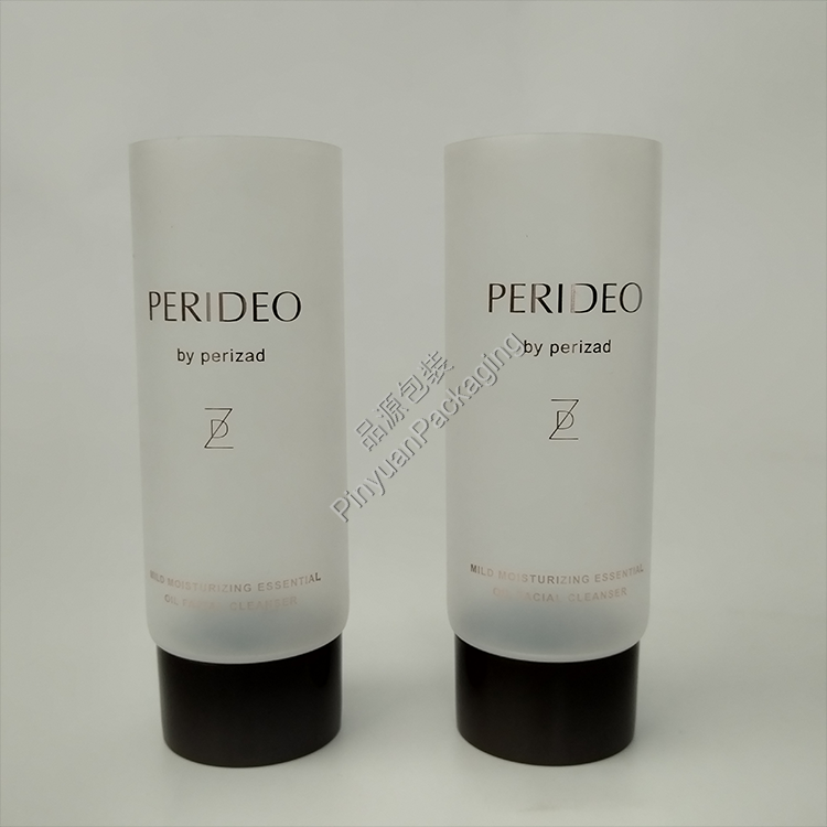 D50 150g Facial Cleanser Transparent PE Cosmetic Tube with Twist-top Dispensing Cap