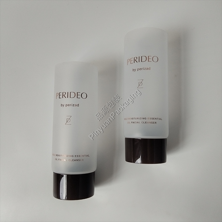 D50 150g Facial Cleanser Transparent PE Cosmetic Tube with Twist-top Dispensing Cap