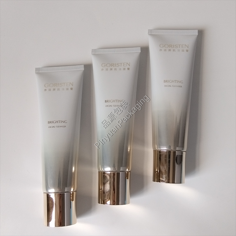 D40 120g Facial Cleanser High-gloss ABL Cosmetic Tube with Gold-plated Cylindrical Cap