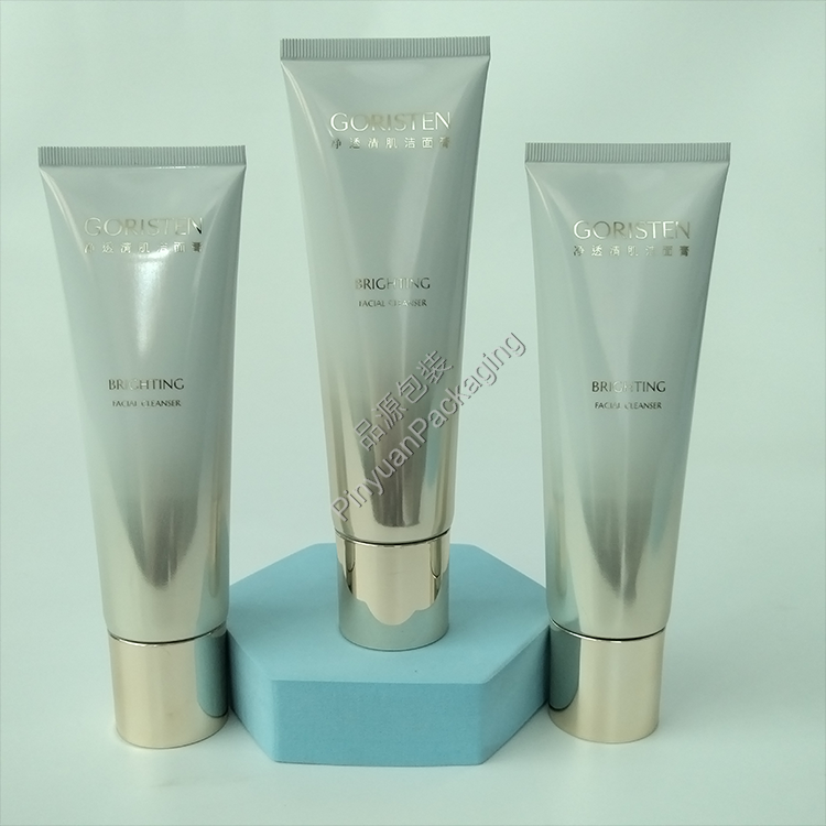 D40 120g Facial Cleanser High-gloss ABL Cosmetic Tube with Gold-plated Cylindrical Cap