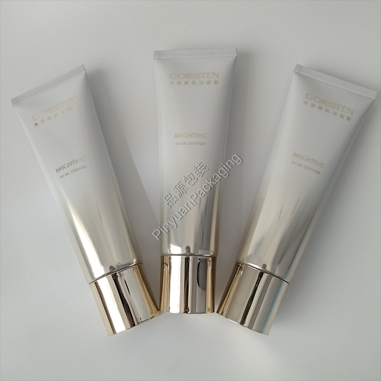 D40 120g Facial Cleanser High-gloss ABL Cosmetic Tube with Gold-plated Cylindrical Cap