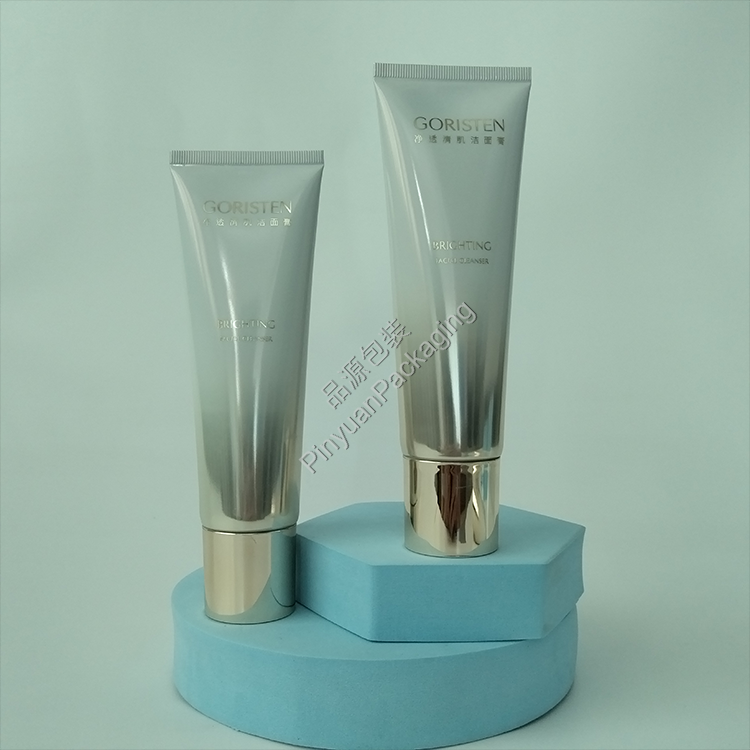 D40 120g Facial Cleanser High-gloss ABL Cosmetic Tube with Gold-plated Cylindrical Cap