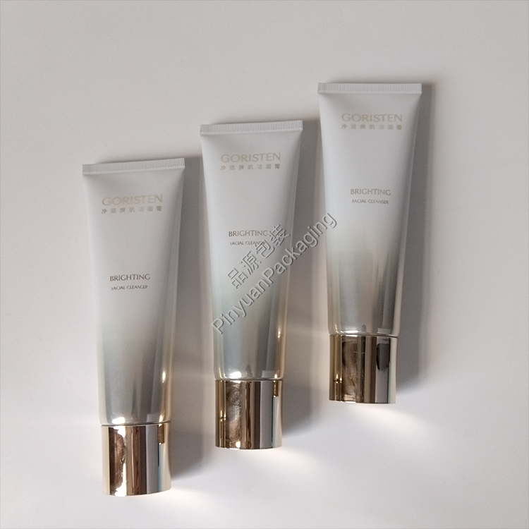 D40 120g Facial Cleanser High-gloss ABL Cosmetic Tube with Gold-plated Cylindrical Cap