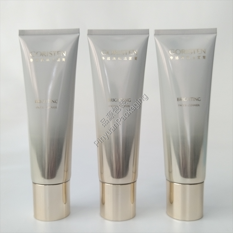 D40 120g Facial Cleanser High-gloss ABL Cosmetic Tube with Gold-plated Cylindrical Cap