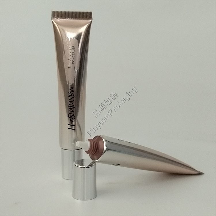 D19 25g Concealer Cream High-gloss ABL Cosmetic Tube with Silver-plated Cylindrical Cap