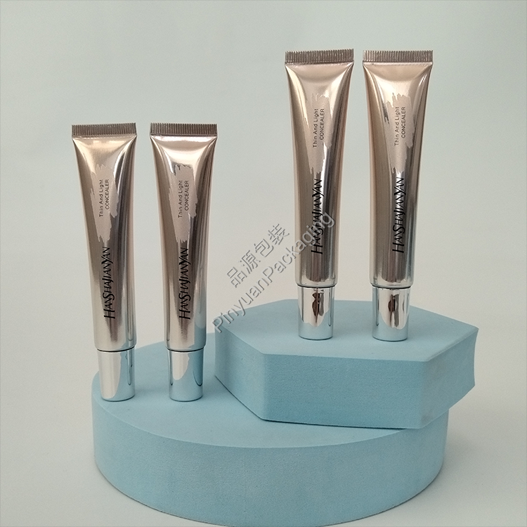 D19 25g Concealer Cream High-gloss ABL Cosmetic Tube with Silver-plated Cylindrical Cap