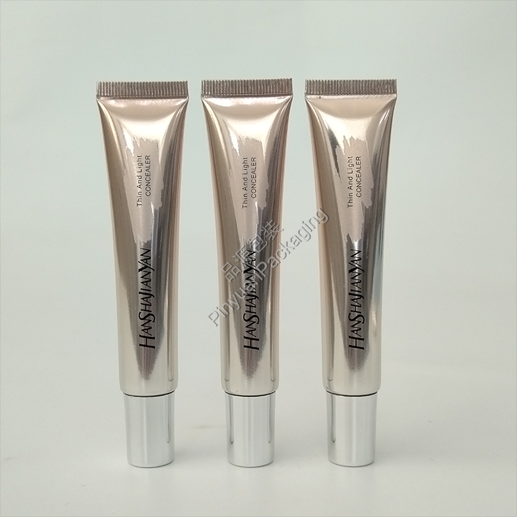 D19 25g Concealer Cream High-gloss ABL Cosmetic Tube with Silver-plated Cylindrical Cap