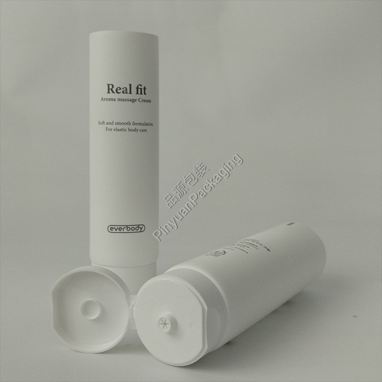 D50 200ml Skincare Massage Cream PE Cosmetic Tube with Flip-top Cap