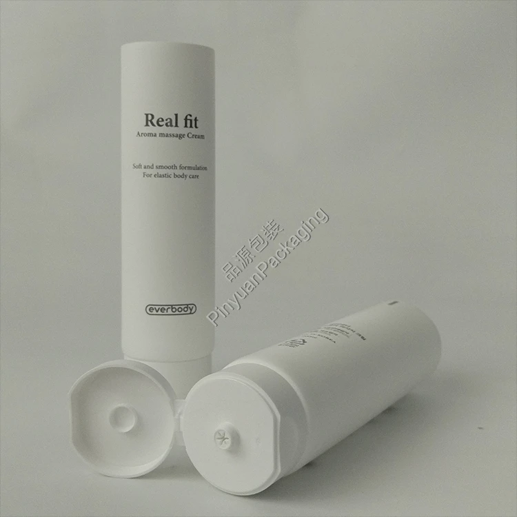 D50 200ml Skincare Massage Cream PE Cosmetic Tube with Flip-top Cap