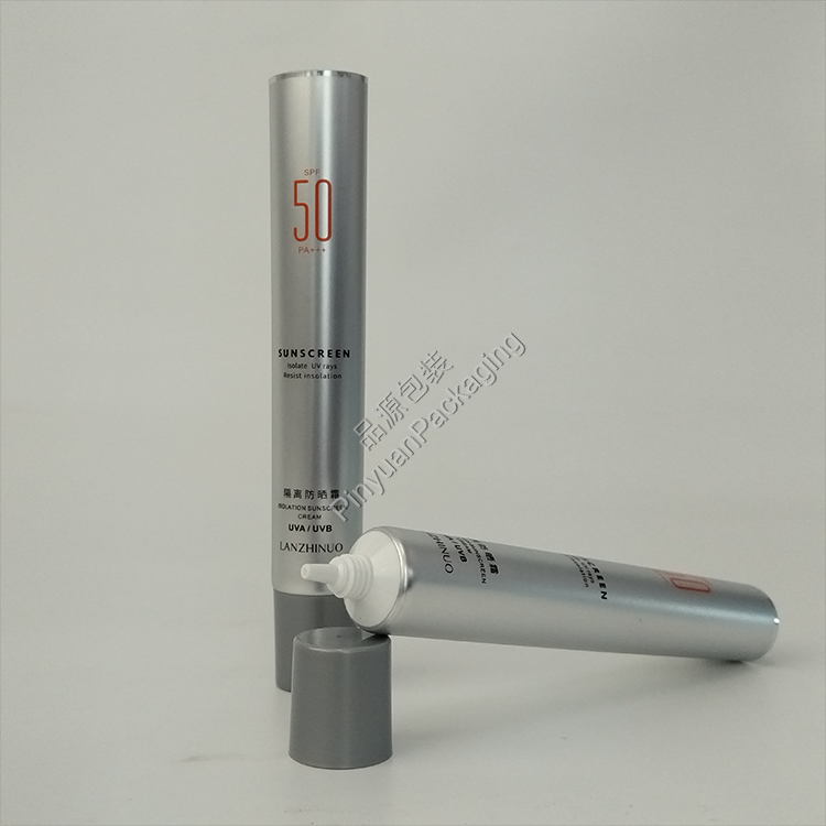 D25 50g Isolation Sunscreen Cream ABL Cosmetic Tube with Grey Single Layer Cylindrical Cap