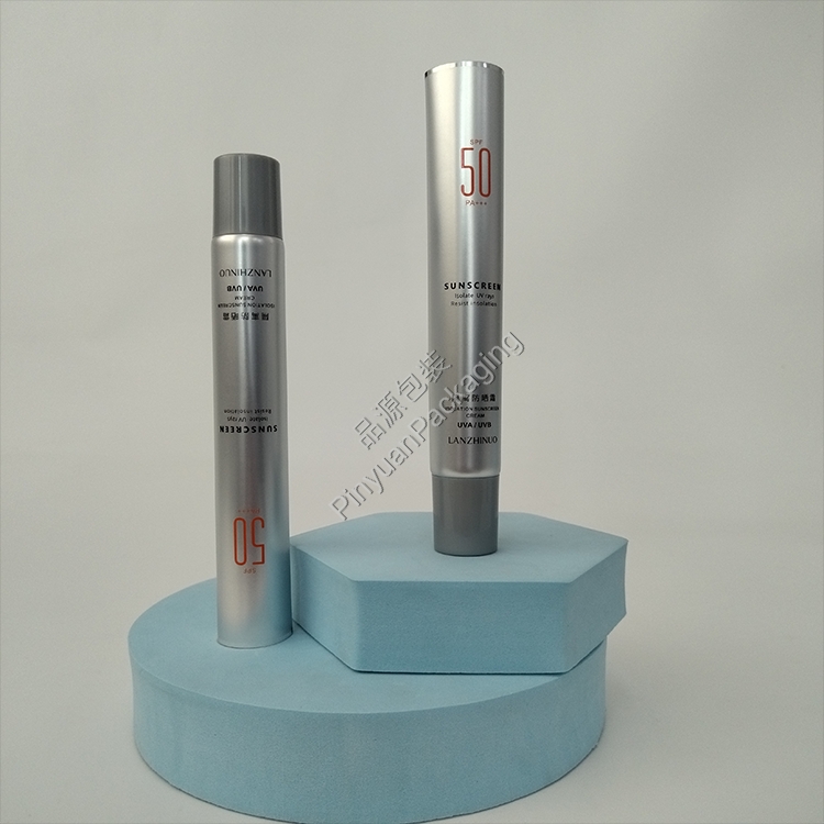D25 50g Isolation Sunscreen Cream ABL Cosmetic Tube with Grey Single Layer Cylindrical Cap