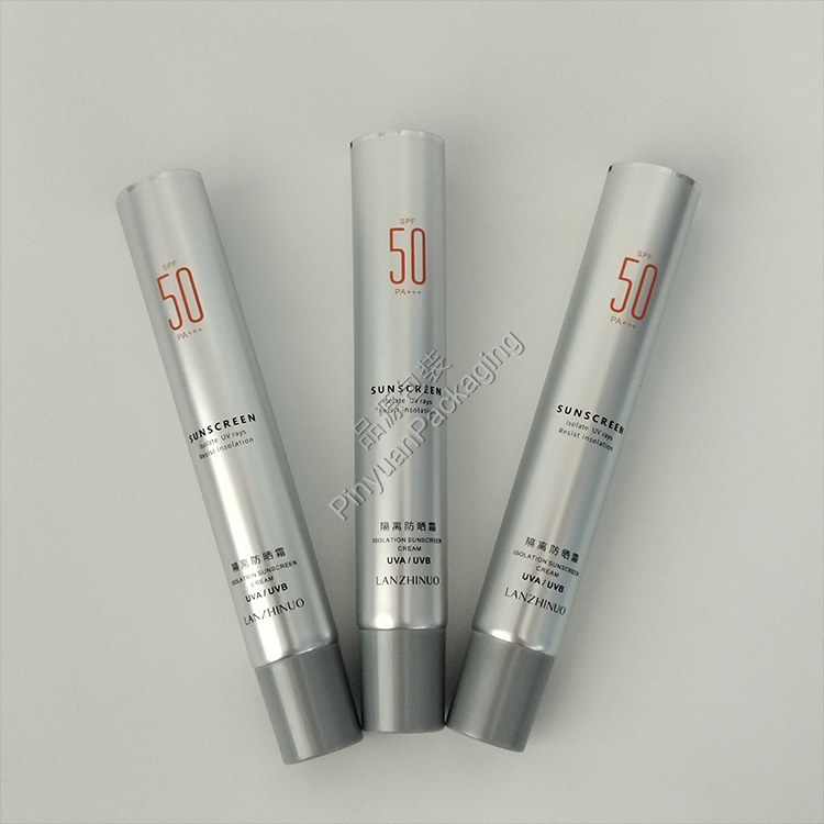 D25 50g Isolation Sunscreen Cream ABL Cosmetic Tube with Grey Single Layer Cylindrical Cap
