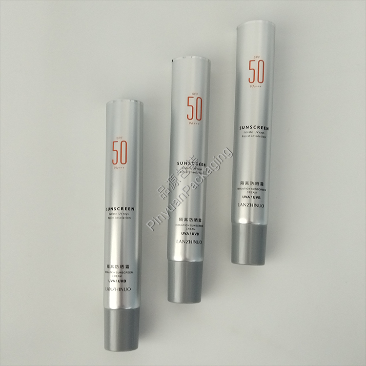 D25 50g Isolation Sunscreen Cream ABL Cosmetic Tube with Grey Single Layer Cylindrical Cap
