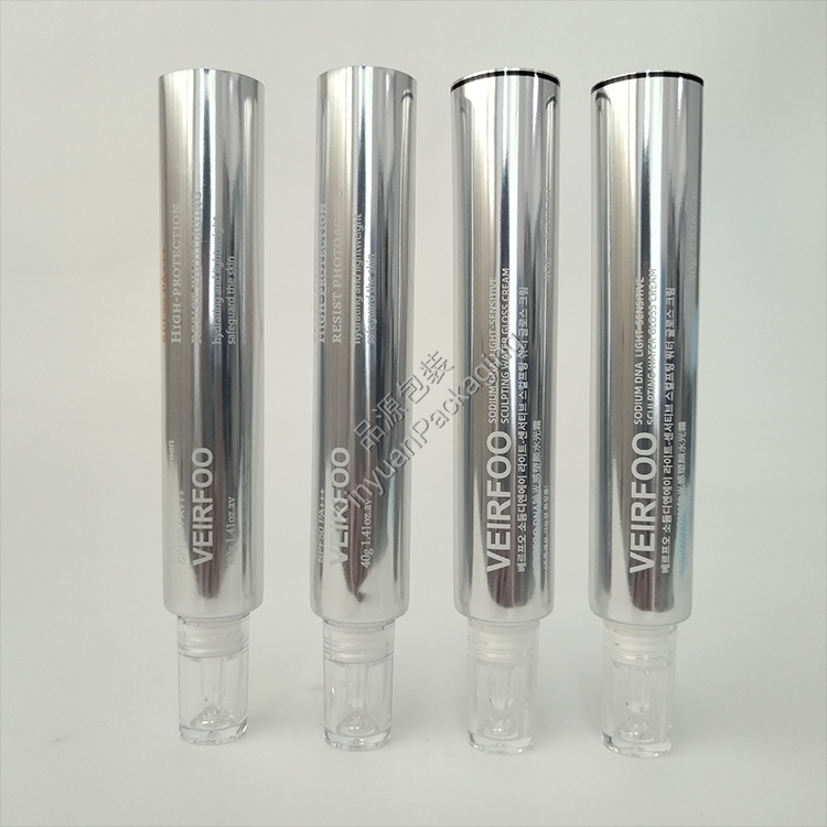D25 40g Anti-Wrinkle Sunscreen Cream High-gloss ABL Cosmetic Tube with Transparent Dropper Cap