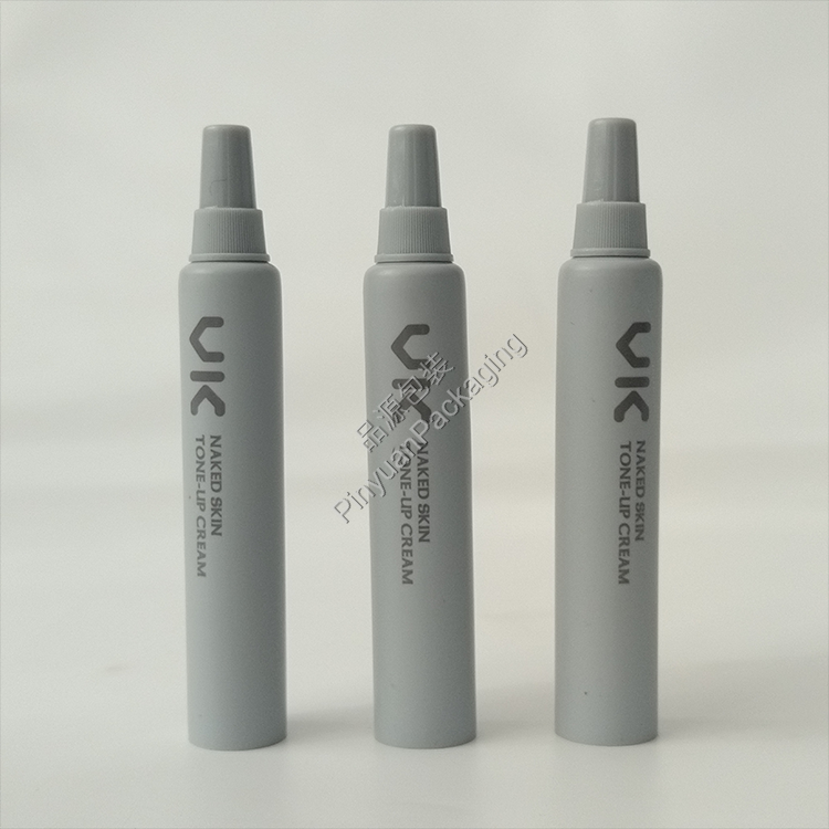 D13 3g Skin Tone-up Cream Grey PE Cosmetic Tube with Nozzle Screw Cap