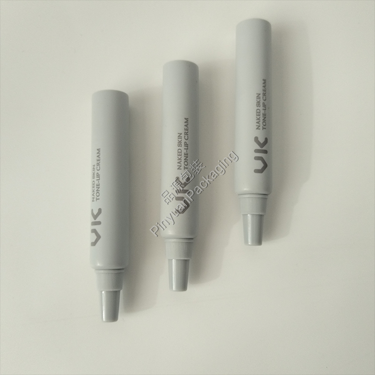 D13 3g Skin Tone-up Cream Grey PE Cosmetic Tube with Nozzle Screw Cap