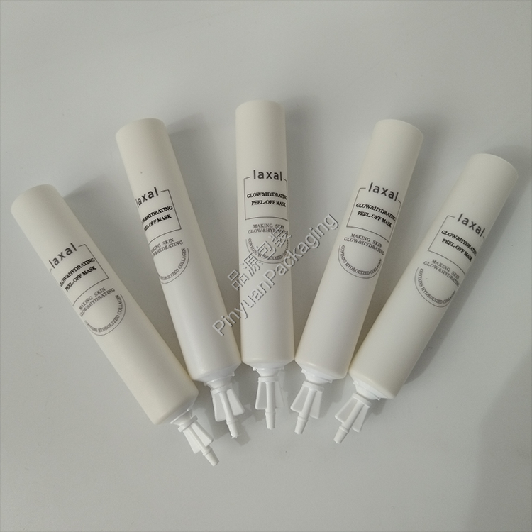 D16 7g Skincare Peel-off Mask Pearlescent White PE Cosmetic Tube with Snap-off Cap