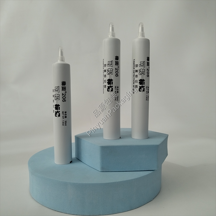 D22 30ml Tamper Detection Maker Adhesive ABL Cosmetic Tube with Transparent Nozzle Cap