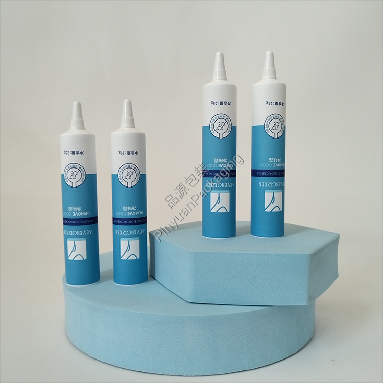 D22 25g Remove Odor Cream PE Cosmetic Tube with White Nozzle Cap