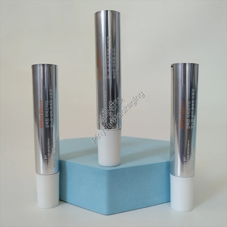 D16 5g Skincare Sunscreen Cream High-gloss ABL Cosmetic Tube with White Cylindrical Cap