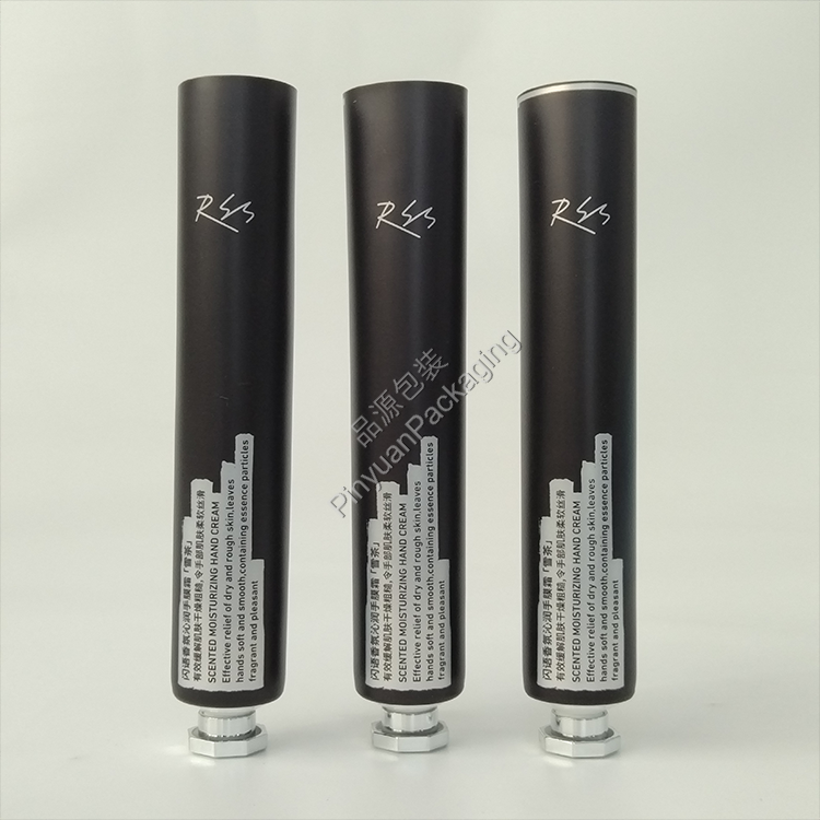 D25 35g Hand Cream ABL Black Cosmetic Tube with Silver-plated Octagonal Screw Cap