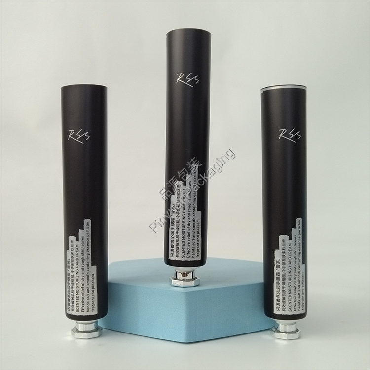 D25 35g Hand Cream ABL Black Cosmetic Tube with Silver-plated Octagonal Screw Cap