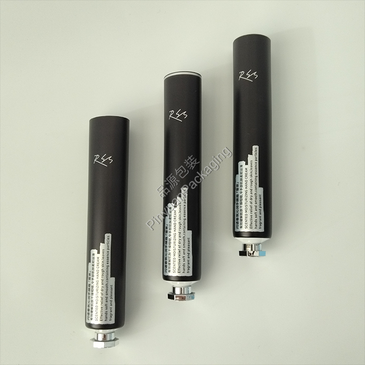 D25 35g Hand Cream ABL Black Cosmetic Tube with Silver-plated Octagonal Screw Cap