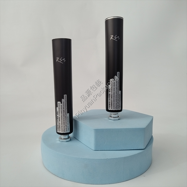 D25 35g Hand Cream ABL Black Cosmetic Tube with Silver-plated Octagonal Screw Cap