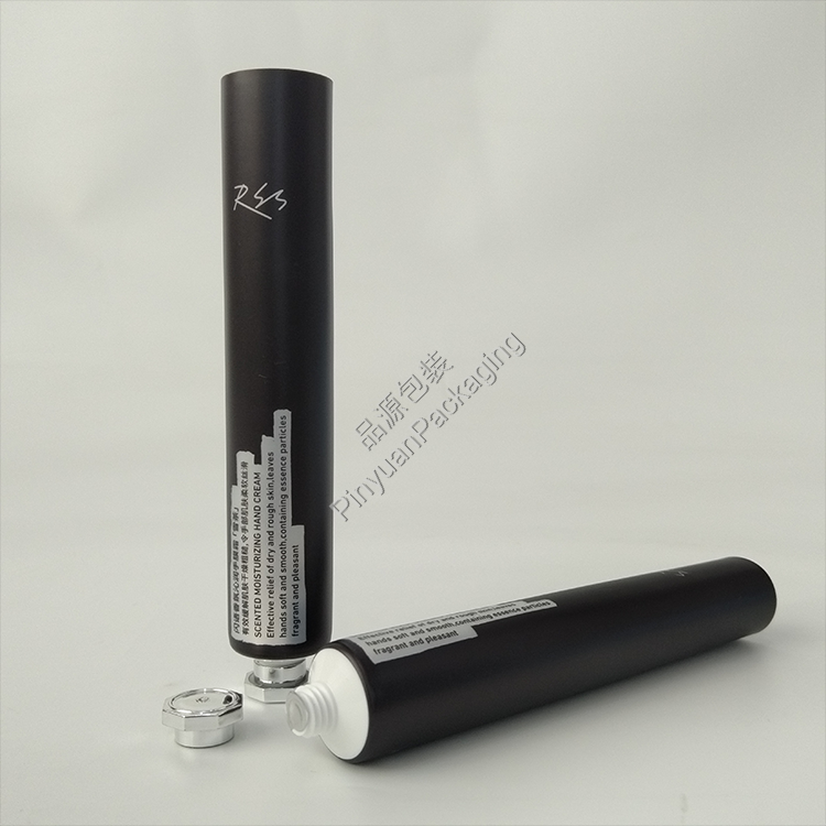 D25 35g Hand Cream ABL Black Cosmetic Tube with Silver-plated Octagonal Screw Cap